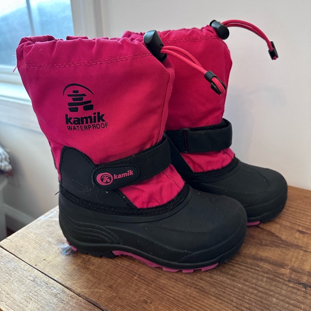 Kamik Kids' Pink and Black waterproof Winter Boots - Picture 2 of 7